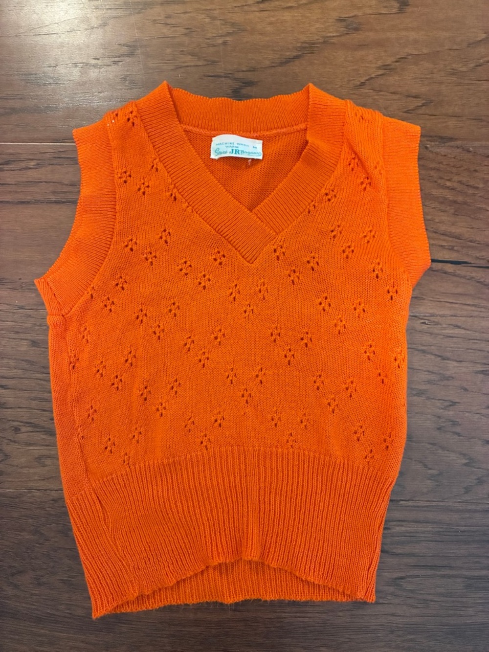 Sears Jr. Bazaar Brand Vintage 60s /70’s Teen M Sweater Vest  Boho Cottagecore